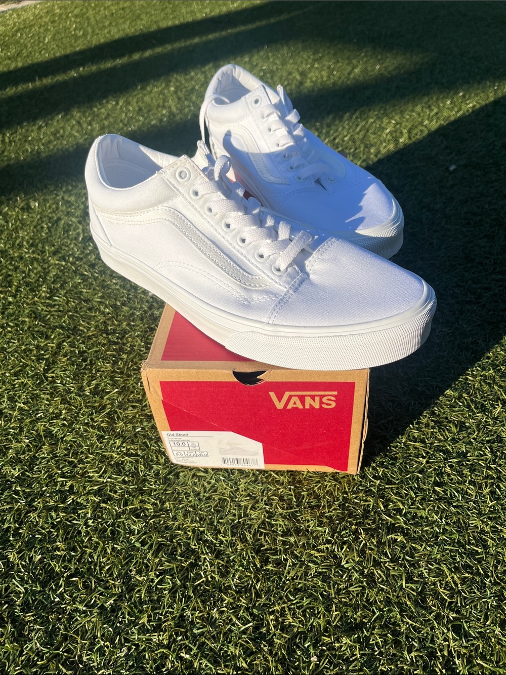 Vans White Low Top Old Skool Sneakers